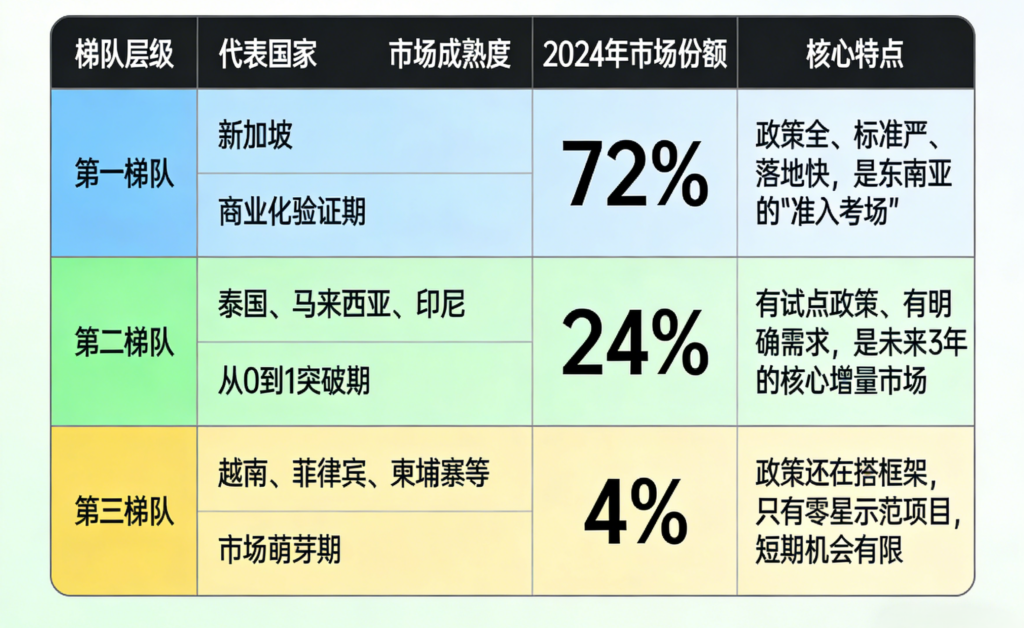 东南亚自动驾驶市场三梯队