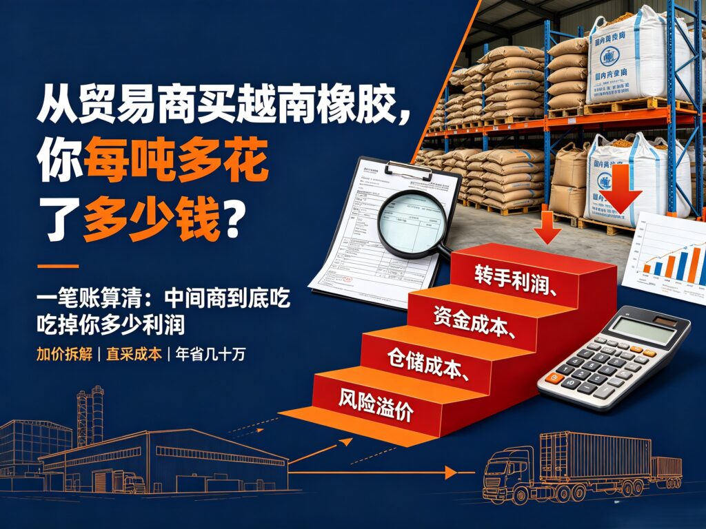 从贸易商买越南橡胶,你每吨多花了多少钱?