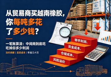 从贸易商买越南橡胶，你每吨多花了多少钱？