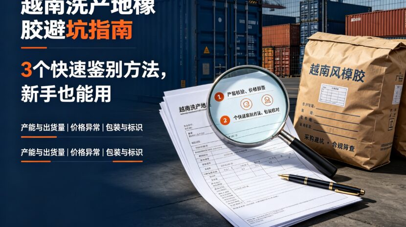 越南洗产地橡胶避坑指南